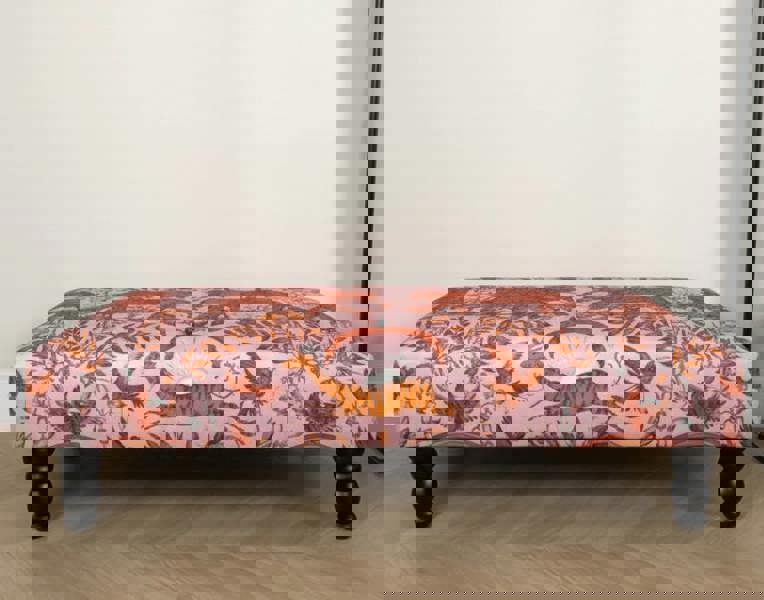 Printed multicolour Fabric Bespoke Footstool - ISTOOLS