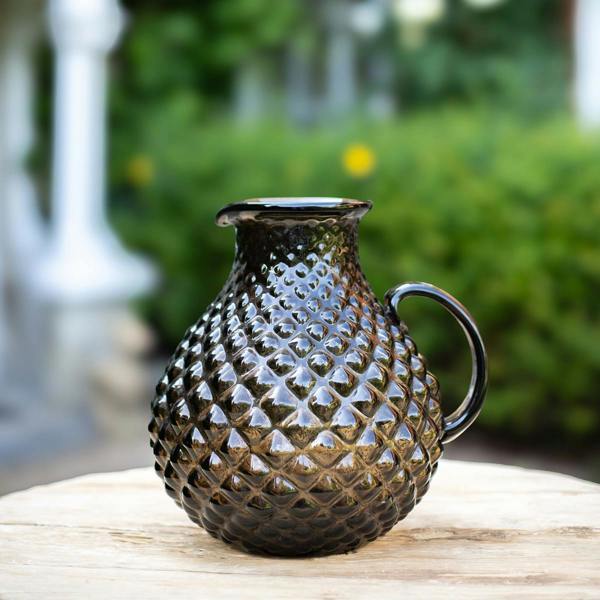 Culinary Concepts Diamond Pattern Smoke Glass Jug - Large