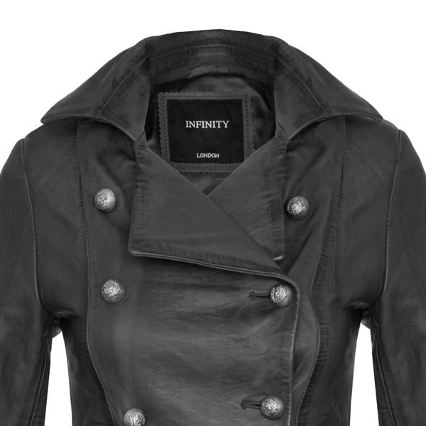 Infinity Leather Womens Gothic Victorian Coat-Accra
