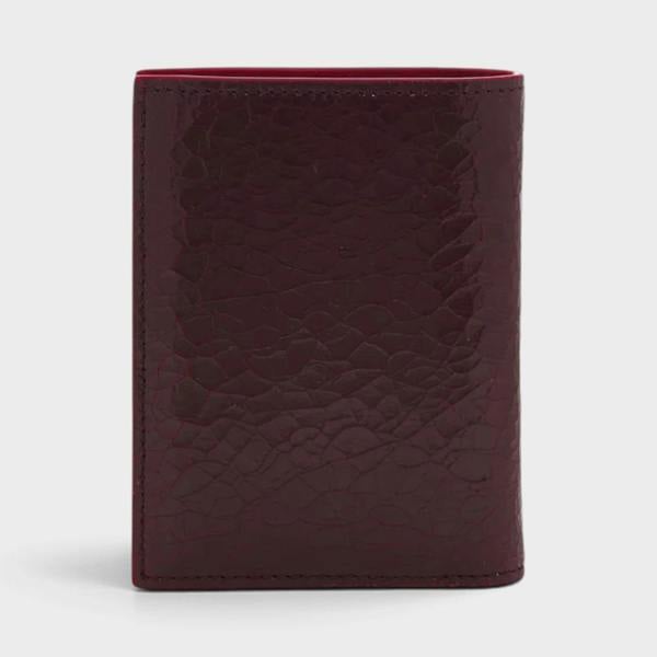 Alexander McQueen Bi-Fold Calf Leather Cranberry Red