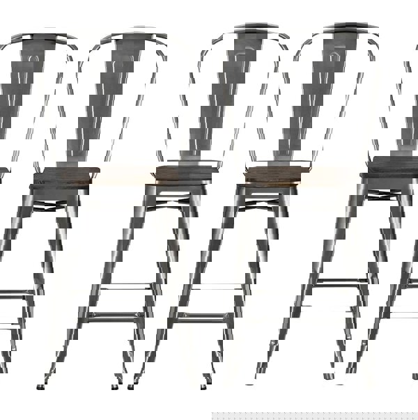 Dorel Home Luxor Counter Stool in Metal Copper - 2 pieces