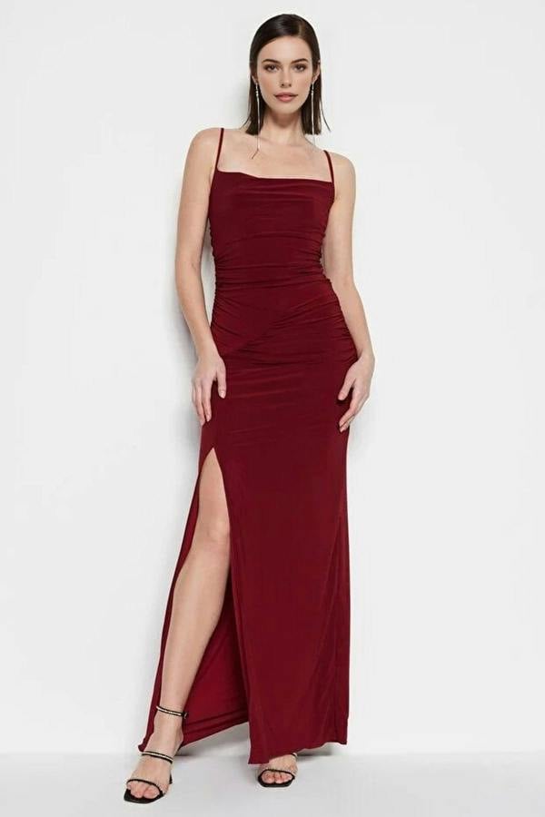 WOVCOR Knitted Long Elegant Evening Dress