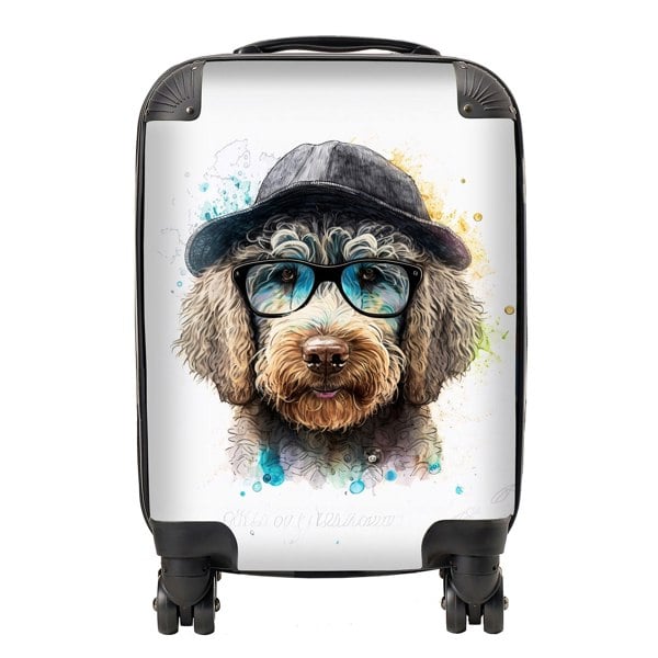 Warren Reed Labradoodle Dog Face Splashart Suitcase