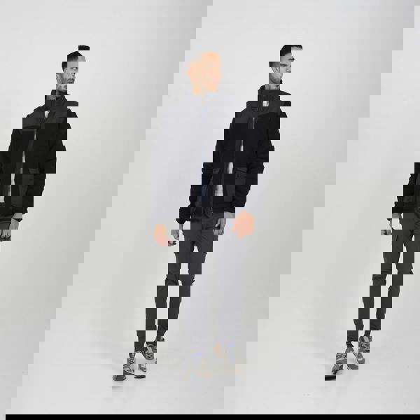 Brave Soul Black Funnel Neck Fleece Jacket - Black Image 3