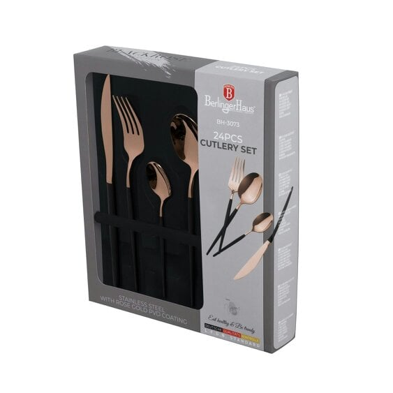 Berlinger Haus 24-Piece Cutlery Set Black Rose