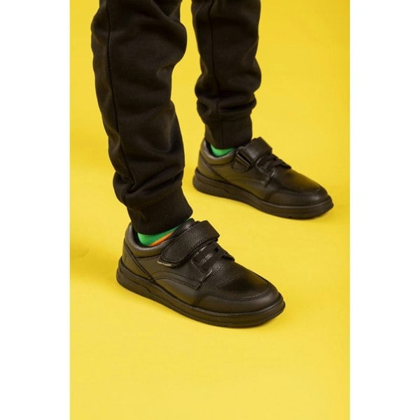 Hush Puppies Rowan JNR Leather Boys's Black Lace-Up Shoes