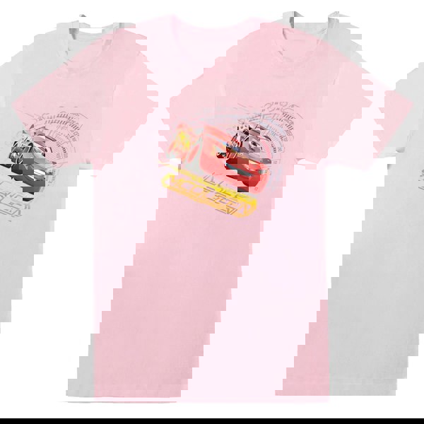 Disney Womens/Ladies Cars Lightning McQueen Cotton Boyfriend T-Shirt - Baby Pink