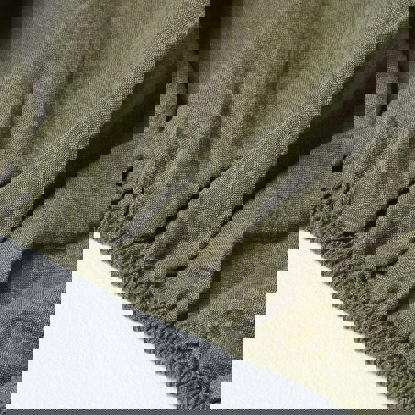 HOMESCAPES French Flax Linen Fitted Sheet – 30 cm Deep