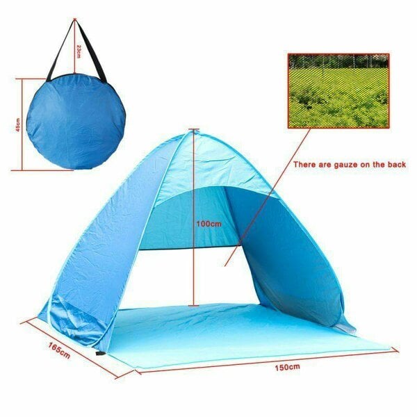 HYGRAD BUILT TO SURVIVE Pop Up Portable Beach Canopy Sun Shade Shelter Outdoor Camping Fishing Tent Mesh