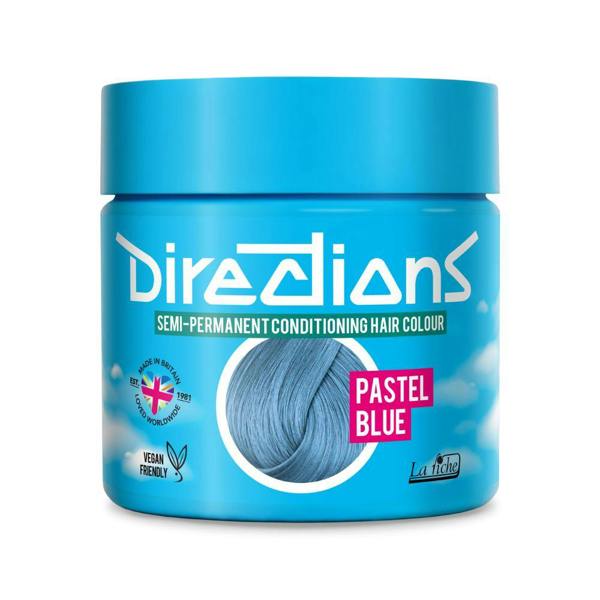 Directions 4 x La Riche Directions Semi-Permanent Hair Color 100ml Tubs - Pastel Blue