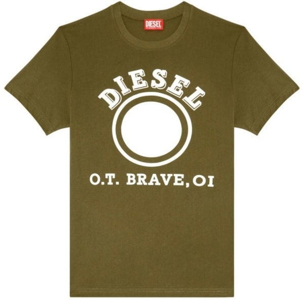 Diesel Dot Logo Green T-Shirt S