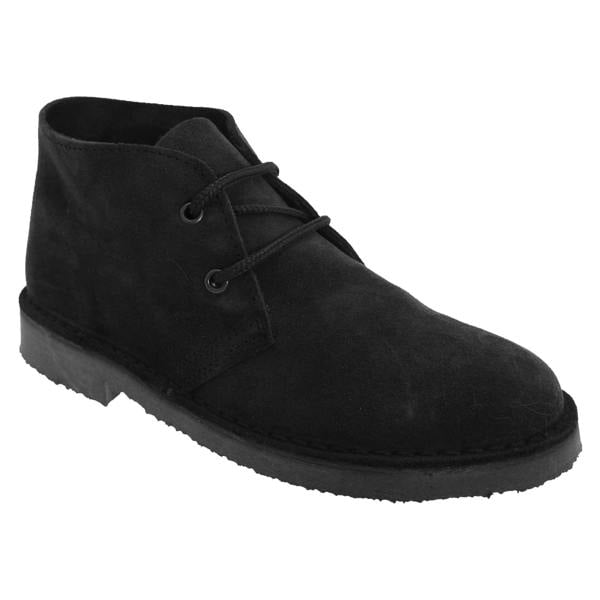 Roamers Adults Unisex Real Suede Unlined Desert Boots - Black - 