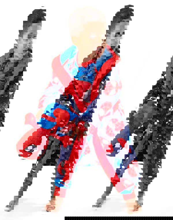 Marvel Boys Blue Spider-Man Bathrobe