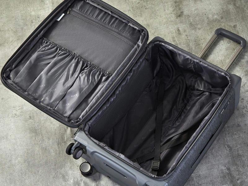Rock Luggage Lightweight Soft Suitcase 4 Wheel Luggage Travel Trolley Cases Cabin Bags
