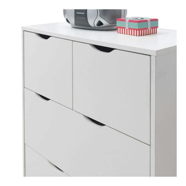 Timber Art Design Pulford Scandi Chest 4 Drawers White Bedroom Living Room Storage  Furniture