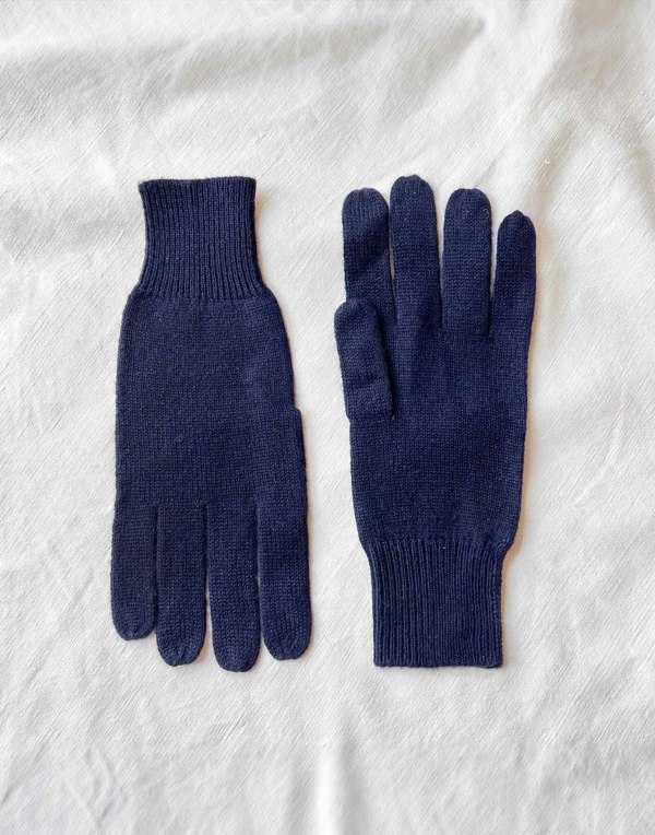 Men's Luxury Merino Wool Gloves – Navy - British Boxers