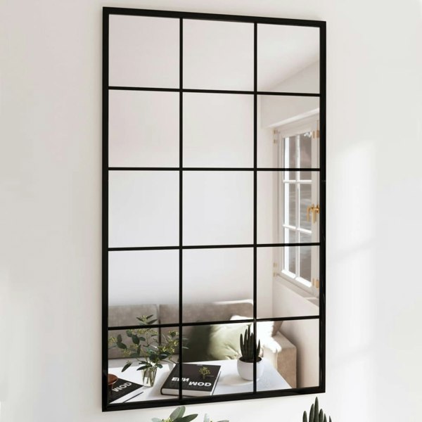 Berkfield Wall Mirrors 4 pcs Black 100x60 cm Metal
