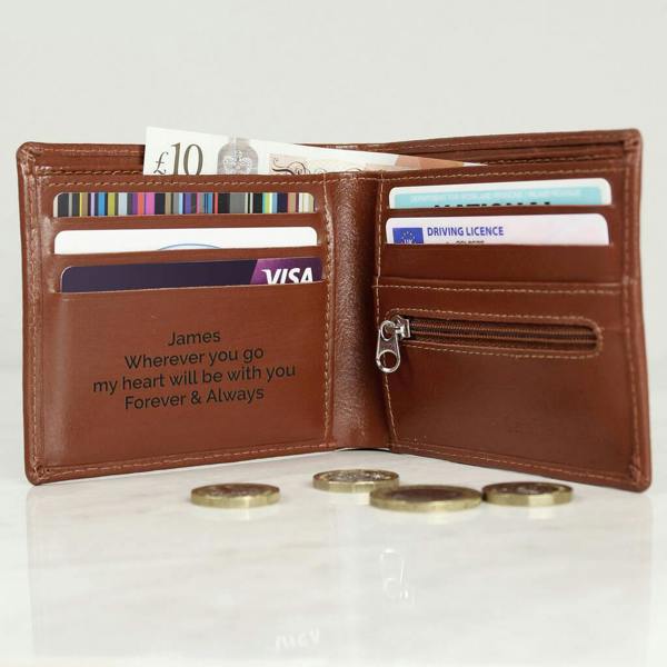 Personalised Leather Wallet - lifestyle shot