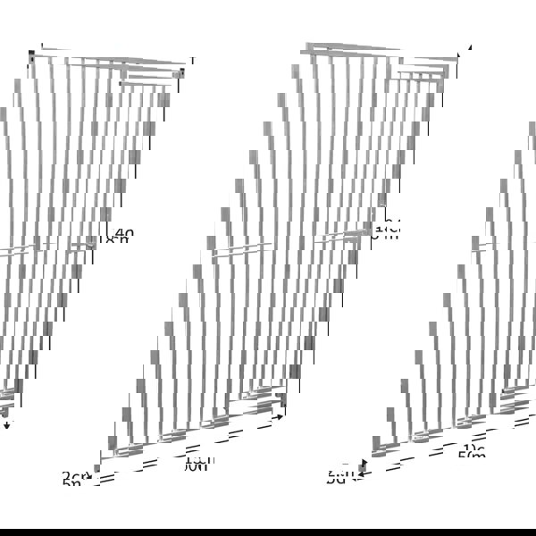 Monstershop 1.5m Dog Run Panel With Door – 5cm Bar Spacing