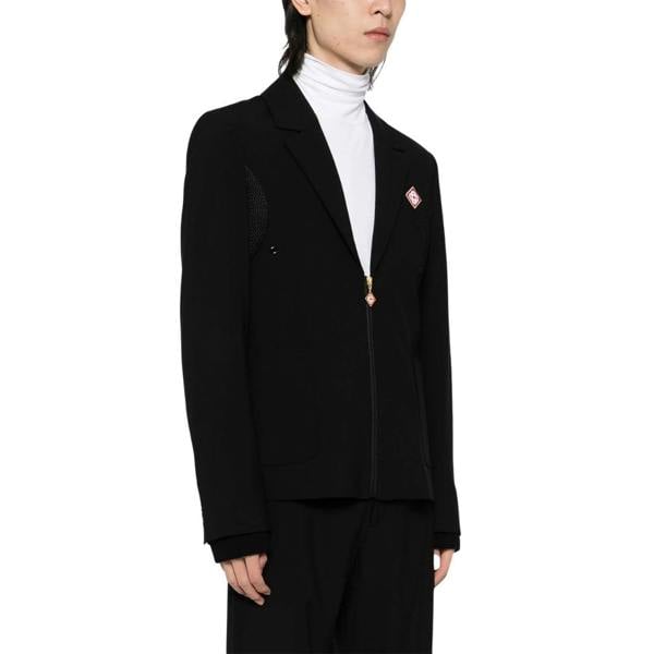 Casablanca Zip-Up Sports Tailoring Black Jackets