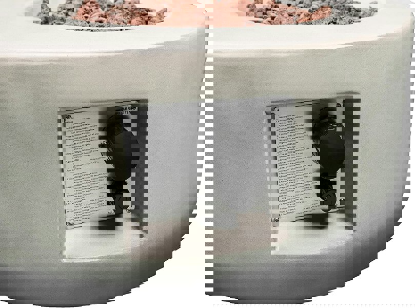 MDA Designs ECHO Light Grey Lavish Garden & Patio Gas Fire Pit with Eco-Stone Finish