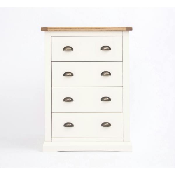 Cosenza 4 Drawer Chest of Drawers Brass Cup Handle