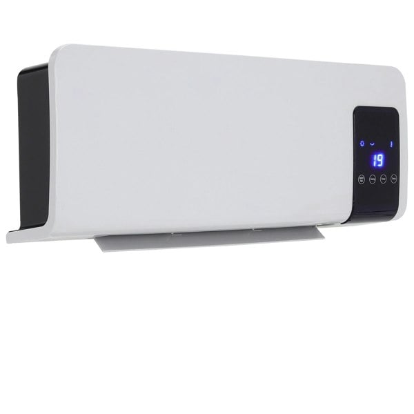 Wall Mounted White Electric Heater with Remote Control Space Heaters Living and Home