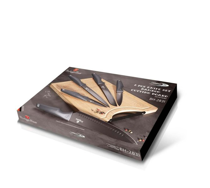 Knife Set & Bamboo Cutting Board Berlinger Haus BH-2831 Carbon Pro