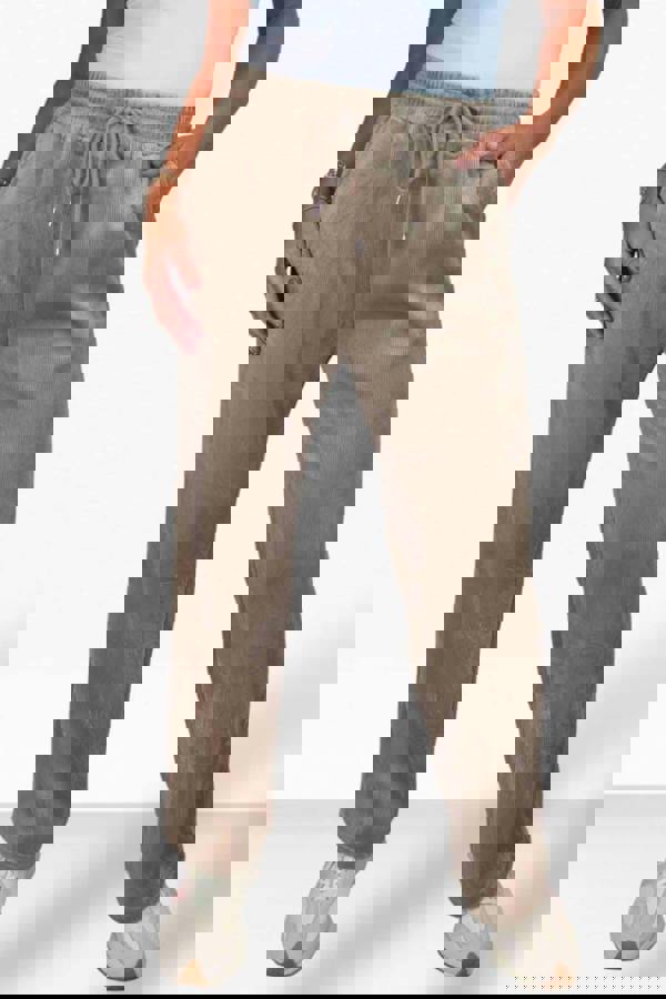 Paulo Due Womens Elastic Waist Corduroy Trousers