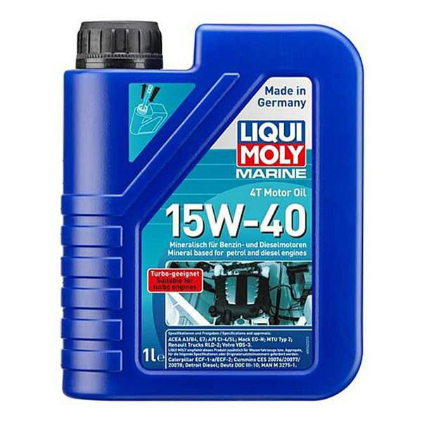Liqui Moly 15W-40 Marine 4T Mineral Engine Oil ACEA A3/B4 E7 CI-4 SL