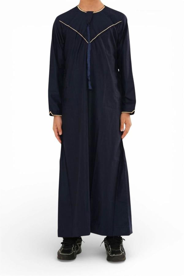 Infinity Leather Kids Boys Ramadan Moroccan Jubba Robe Djellaba Eid Thobe - K-TT-006