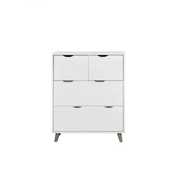 Timber Art Design Pulford Scandi Chest 4 Drawers White Bedroom Living Room Storage  Furniture