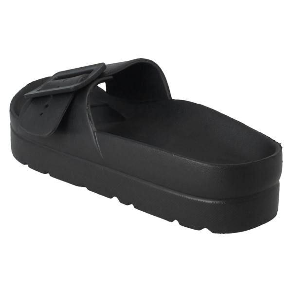 Spot On Ladies Spot On Adjustable Buckle Slip On Sliders Sandals F12098