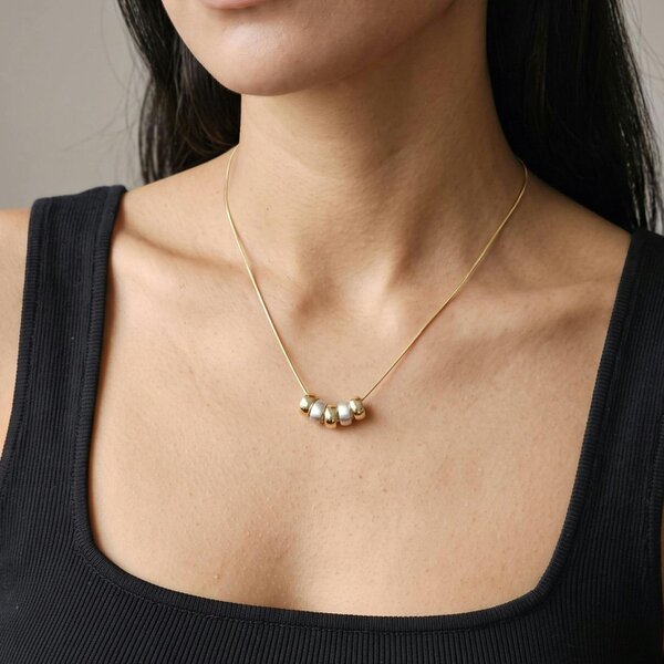 Uchi & Soto Enso Mixed Metals Multi Ring Necklace