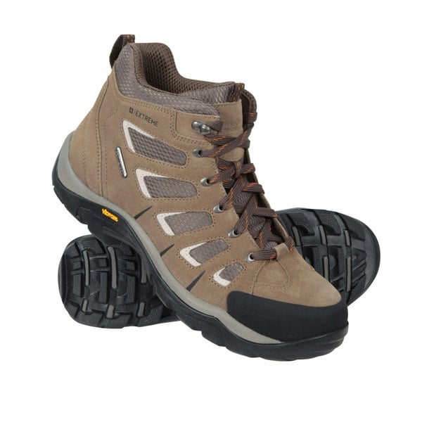 Mountain Warehouse Mens Field Extreme Suede Wide Walking Boots - Brown