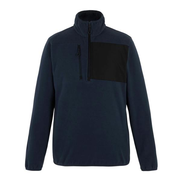Regatta Mens Active Microfleece Quarter Zip Fleece Top - Navy/Black - 