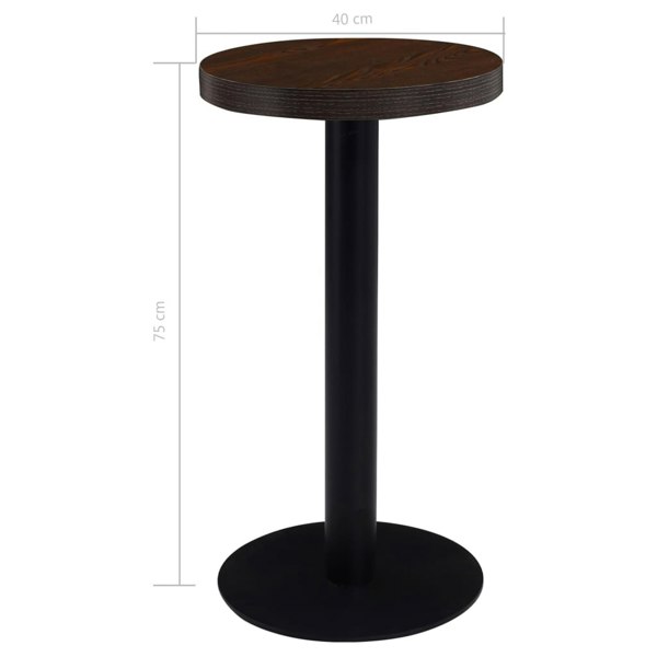 Berkfield Bistro Table Dark Brown 40 cm MDF