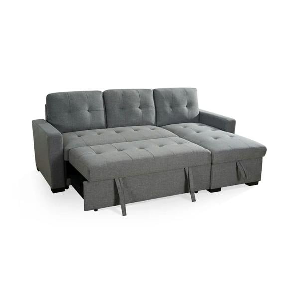 Furnishings For Less Arden Grey 3 Seater L Shaped Universal Sofa Bed With Storage Living Room