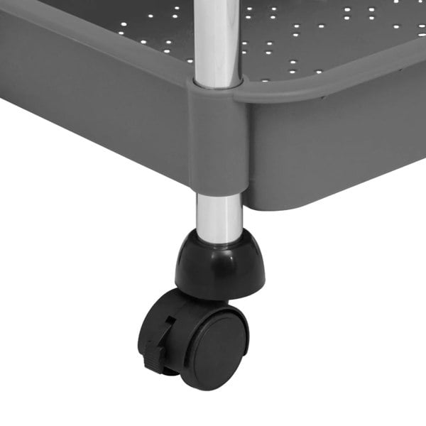 Berkfield 5-Tier Kitchen Trolley Grey 42x29x128 cm Iron and ABS