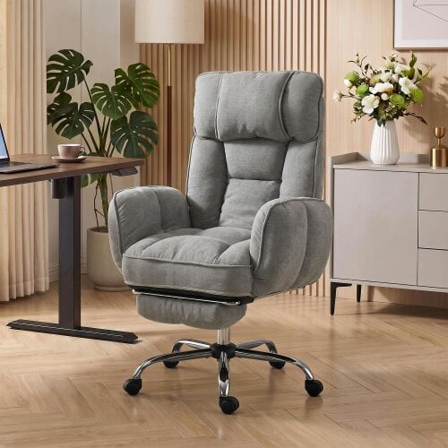 HOMCOM Executive Office Chair Height Adjustable, Grey