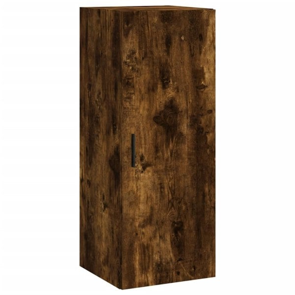Berkfield Highboard Smoked Oak 34.5x34x180 cm Engineered Wood