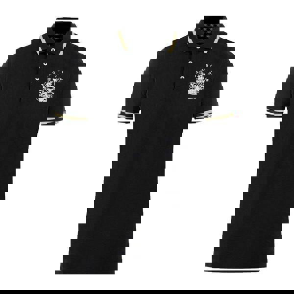 Aquascutum Unisex Adult Aldis Tipped Polo Shirt - Black - 