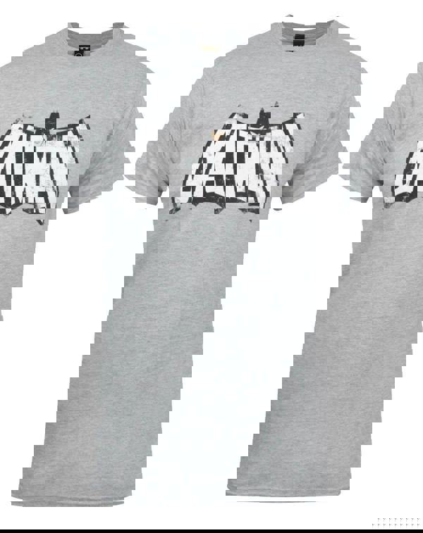 DC Comics Mens Grey Batman Retro Logo Short Sleeved T-Shirt