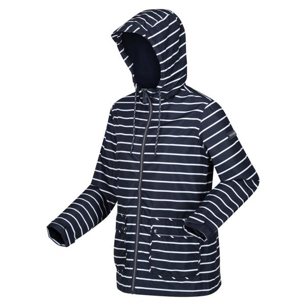 Regatta Women's Bayletta Striped Waterproof Jacket - Navy/White