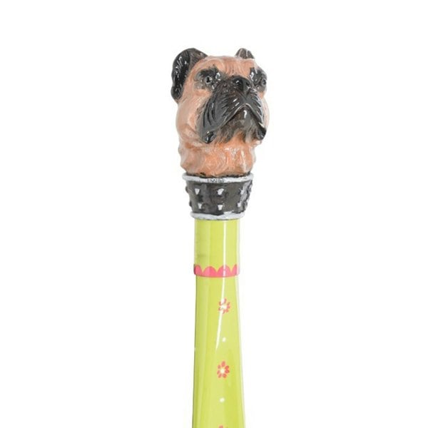 Embassy London Pug - Brown - Hand-painted shoe horn with sculpted pug head