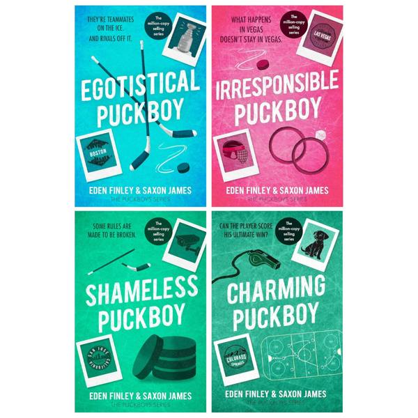 The Puckboys Series by Saxon James & Eden Finley 4 Books Collection (Egotistical Puckboy, Irresponsible Puckboy, Shameless Puckboy & Charming Puckboy)