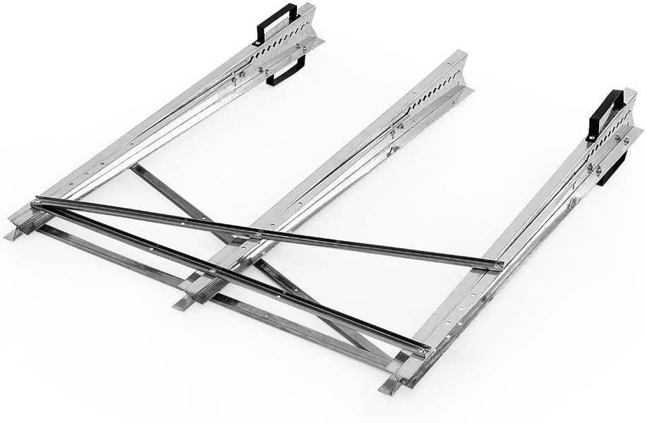 Gr8 Garden Folding Saw Horse Log Holder – Heavy Duty Galvanized Metal Sawing Trestle for Chainsaw Cutting