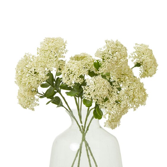 Wyld Haus Set of 3 Artificial Flowers Cream Sedum Sprays