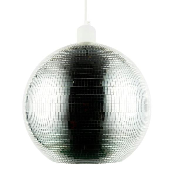 Modern Shiny Disco Mosaic Ball in Mirrored Silver Tiled Retro Style Image 5