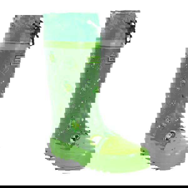 Regatta Childrens/Kids Mudplay Jnr Frog Square Wellington Boots - Frog Green - 